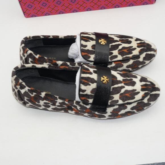 NEW Tory Burch Women's 9.5 Ballet Loafer Leopard Perfect Black Jacquard - Picture 8 of 12